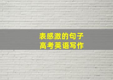 表感激的句子 高考英语写作